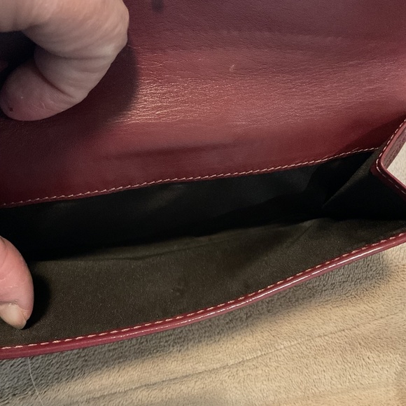Vintage Burgundy Coach Signature Turnlock Wallet - Picture 7 of 7